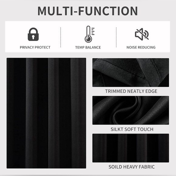 Black-out curtain in black - Picture 4 of 7